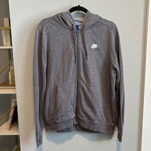 Nike Heather Gray Full-Zip Hoodie
